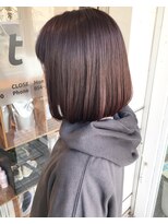 ナット(Nat)&nbsp;前下がりボブ×ナチュラルピンクブラウン