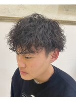 サロン ド ロイ(Salon de Roi) 六甲学割ツイストスパイラルパーマツーブロックメンズマッシュ