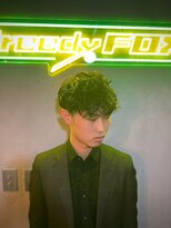 グリーディーフォックス 三軒茶屋(GreedyFOX)&nbsp;波巻き/マッシュパーマ/ウルフ/ハイライト<理容室>三軒茶屋