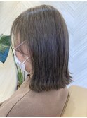 ミディアムボブ*マットグレージュ