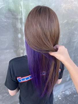 グランデュール 藤枝店(GRANDEUR) インナーパープル/ケアブリーチ/ミルクティー