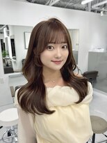 ハピネス 梅田茶屋町店(HAPPINESS)&nbsp;韓国ヘア/レイヤーロング/髪質改善/ブリーチなし/ベージュ