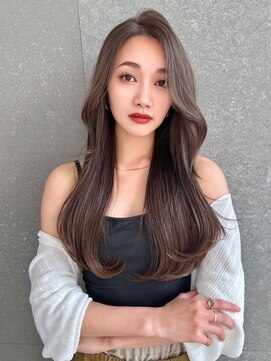 ロンドローズ 名古屋(Lond damaskRose) ブリーチ 学割 オリーブベージュ レイヤーカット リタッチ8