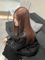 ローレン(Lolen.)&nbsp;ピンクベージュ×ロングヘア/小顔に見せる顔周り