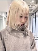 ホワイトブロンドホワイトグレージュペールベージュハイトーン