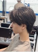 ニュアンスパーマダウンパーマ黒髪韓国マッシュツーブロック
