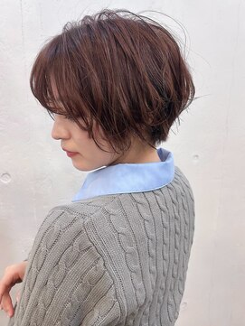 ファルベ(Farbe) くびれ アプリコットオレンジ 夏のヘアアレンジハイライトカラー