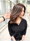 ハイライトバレイヤージュダブルカラーショートカット30代40代