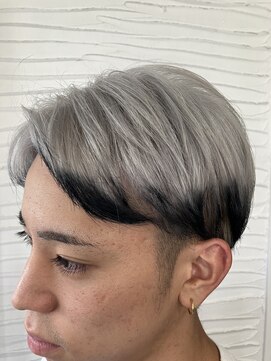 プラチナシルバー×エンドカラー