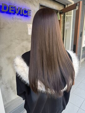 ちゅるん髪　艶感カラー　毛先カット