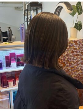 ツーバイヘアーズチーク(2 by hair. s chic) タッセルボブ×オリーブブラウン