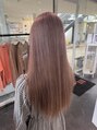 サンエンヘアー(lll_en hair) ブリーチ2回以上でつくる透明感たっぷりピンクベージュカラー♪