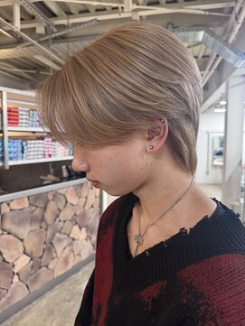 ファンド 千葉(fand) メンズウルフ/ハイトーンカラー/ベージュ