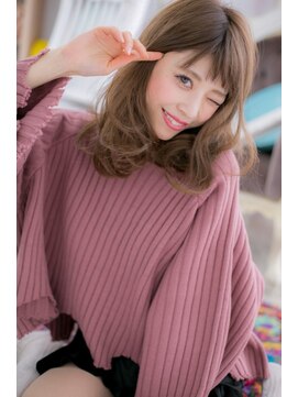ミック ヘアアンドビューティー 大山店(miq  Hair&Beauty) ラブ＆カジュアル★甘めガーリーセミディ