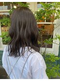 【saya】オリーブアッシュ×セミロング