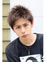 ネイビー(NAVY)&nbsp;メンズカット 短髪 アップバングショート ソフトツーブロック