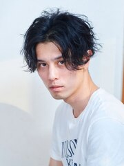 【AUBE HAIR】センターパート×パーマ