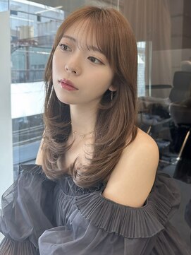 フォンズ(FONS) 韓国ウルフレイヤーカットワンカール顔まわりカット大人ガーリー