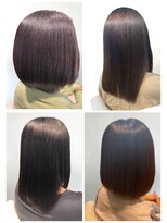 美容室フルール&nbsp;20代30代40代髪質改善ボブアッシュベージュ透明感