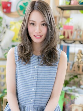 カバーヘアアンドスパ ブリス 浦和(COVER HAIR&SPA bliss) アシンメトリーくすみカラーくせ毛風ウェーブh3浦和20代30代40代