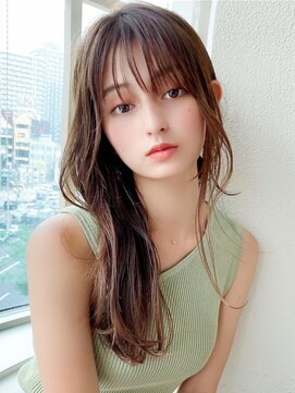 ラルユー 金山(LallYou) 美髪/ピンクブラウン/切りっぱなしボブ/エアリーロング