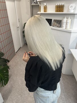 ペレ 渋谷(PELE) デザインカラー/レイヤーカット/ウェットヘア/オリーブベージュ