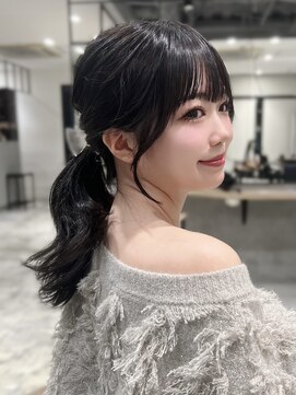 アイヴィー(IVY) 韓国ヘア 顔まわりカット おくれ毛 シースルー 小顔バング