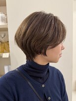 キミドリ(KIMIDORI)&nbsp;丸みひし形前下がりショートボブ30代40代【恵比寿KIMIDORI】