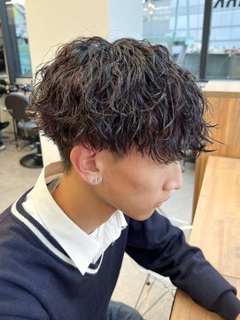 エルマーク 京都河原町(L-MARK) マッシュスパイラルパーマツイストスパイラル波巻きメンズ