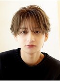 フェザーパーマシースルーマッシュグレージュハイトーンカラー
