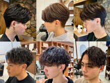 [藤原 侑樹]フェザーショート、ジェントルショート、センターパート、再現性抜群パーマ[津田沼/メンズ]