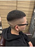 メンズベリーショートアイロンパーマフェード濡れパンワイルド