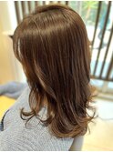 ツヤ髪セミロングレイヤー 30代40代50代