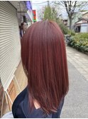 チェリーレッド×髪質改善カラー