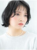 大人かわいい暗髪ゆる巻くびれボブq小山20代30代