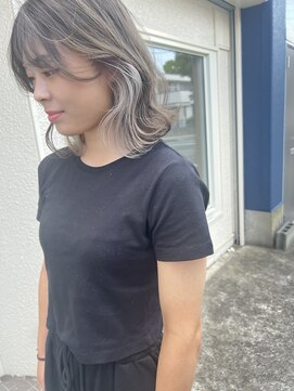 スイヘアデザイン 久留米(suii.. hair design) インナーカラー/ホワイトグレージュ/NOBU