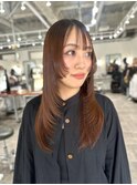 姫カット×レイヤースタイル