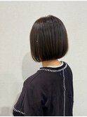 あご下ボブ　アッシュカラー