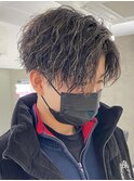 メッシュハイライトスパイラルパーマツイストパーマツーブロック