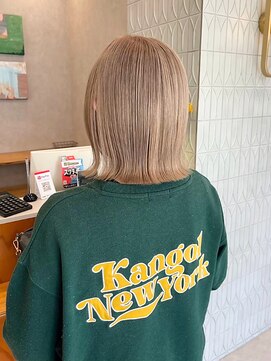 テクライズ 刈谷店(TECHRISE) ミディアムボブ/切りっぱなし/ダブルカラー/ベージュ