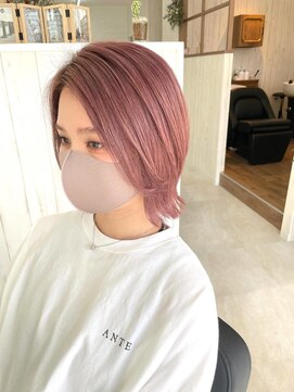 ワク 藤沢店(waku) ピンク ハイトーン ブリーチ