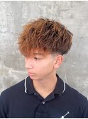 ホワイトメッシュ/ツイスト/ツイスパ/パーマ/メンズ/眉毛