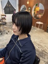 チャプター 問屋町(chapter)&nbsp;透明感ケアカラーアッシュブラウン顔まわりレイヤーボブカット