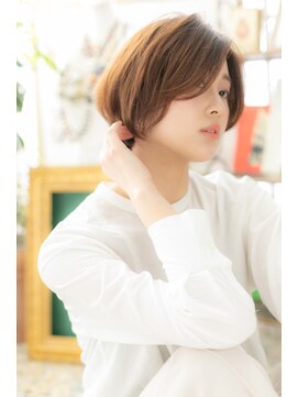 カバーヘア イヴ 戸頭店(COVER HAIR EVE) キャラメルベージュ大人ボブレイヤーショートh4戸頭20代30代40代