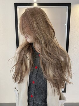 ケアブリーチ/くすみベージュ/ダブルカラー/ハイトーン