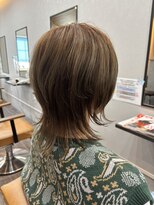 ニコ ヘアリラクゼーション(Nico hair relaxation)&nbsp;ウルフカット＊ミディアムレイヤー＊オリーブベージュ＊