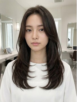 ブロウ ネックス ザ サロン 表参道(VLOW nex the salon) アッシュグレージュ　レイヤーカット　顔周りカット　韓国ヘア