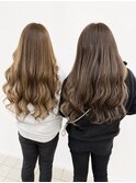 【レミー100%/54cm】エクステ×カラー×髪質改善トリートメント