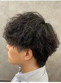 波巻きパーマ