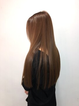 アルル 銀座(alulu) カーキーベージュロングストレート